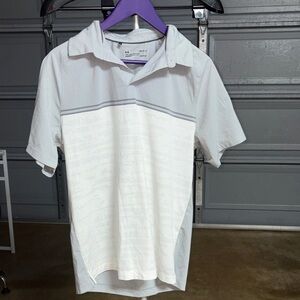 LG White and Gray Polo Shirt